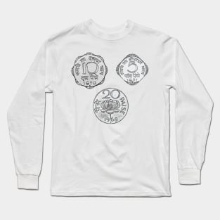 Indian Rupee 5 10 and 20 paisa Retro Vintage Long Sleeve T-Shirt